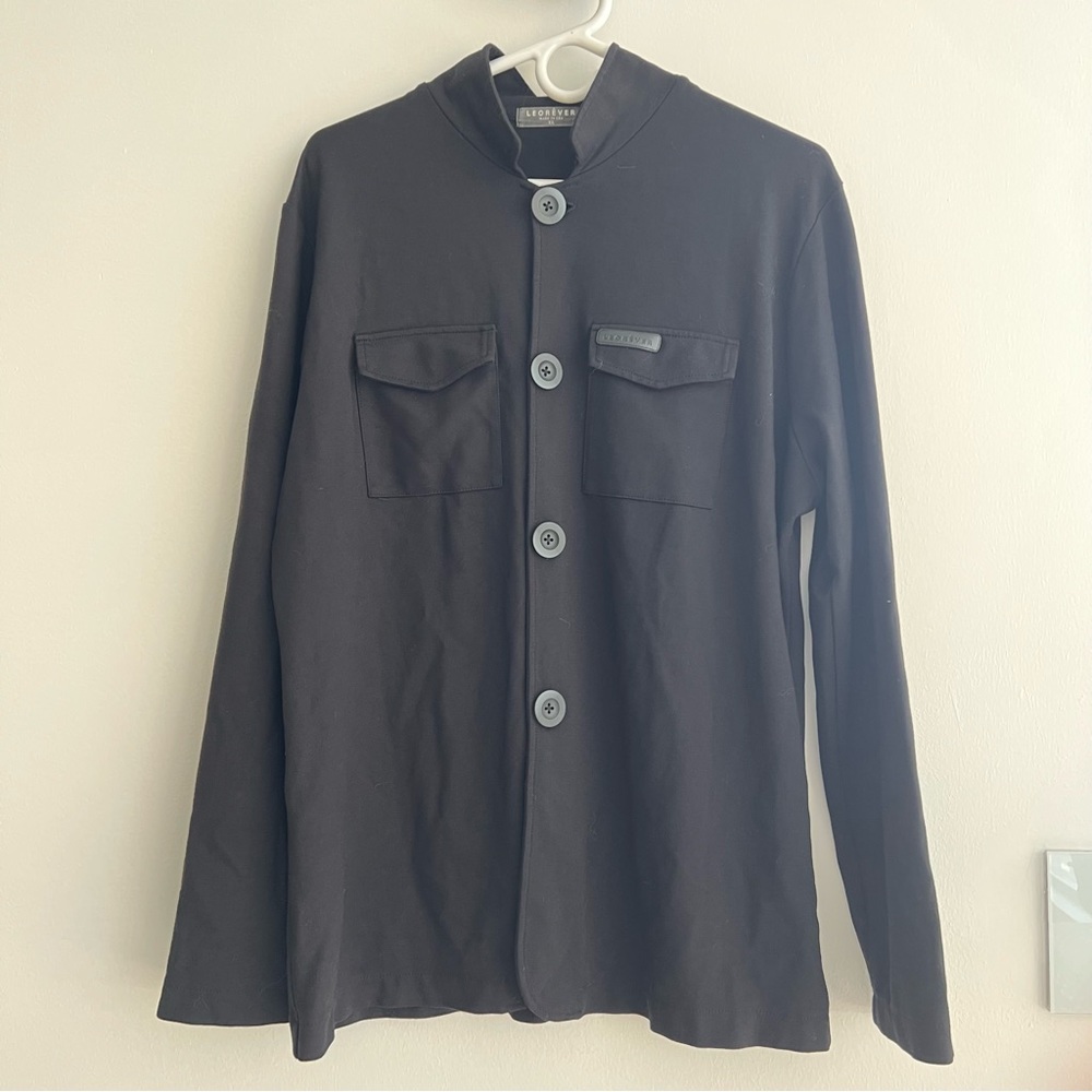 LEOREVER MEN'S ROMA JACKET-CLASSIC BLACK SIZE XL X-LARGE